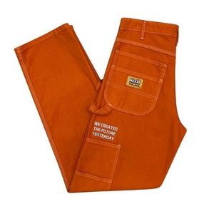 H33M X Dickies “We Created The Future Yesterday” Orange Painter Pants